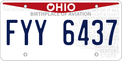 OH license plate FYY6437