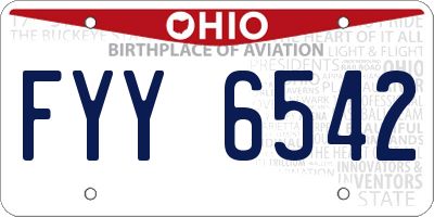 OH license plate FYY6542