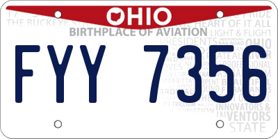 OH license plate FYY7356