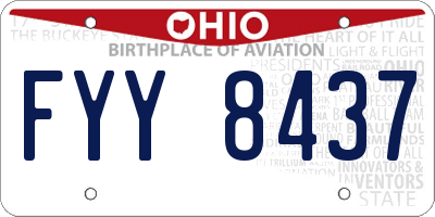 OH license plate FYY8437