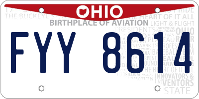 OH license plate FYY8614