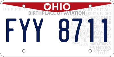 OH license plate FYY8711
