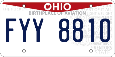 OH license plate FYY8810