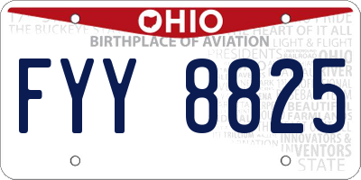 OH license plate FYY8825