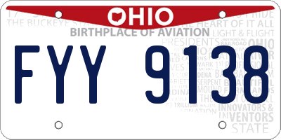 OH license plate FYY9138