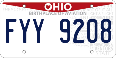 OH license plate FYY9208