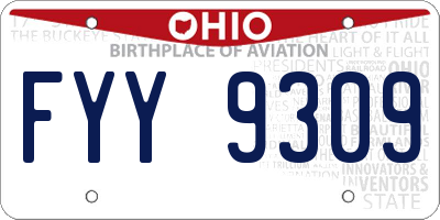 OH license plate FYY9309
