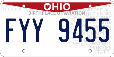 OH license plate FYY9455