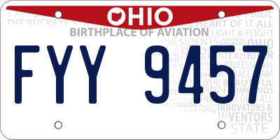 OH license plate FYY9457