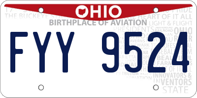 OH license plate FYY9524