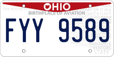 OH license plate FYY9589