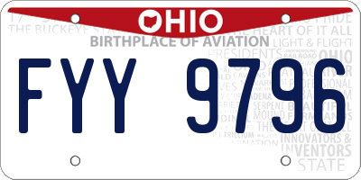 OH license plate FYY9796