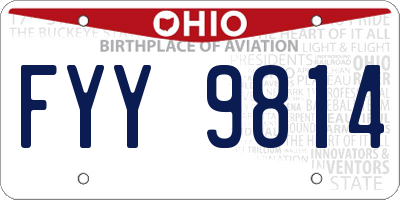 OH license plate FYY9814