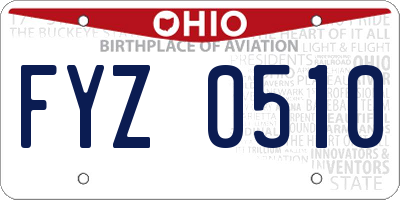 OH license plate FYZ0510