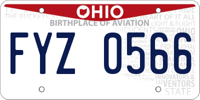 OH license plate FYZ0566