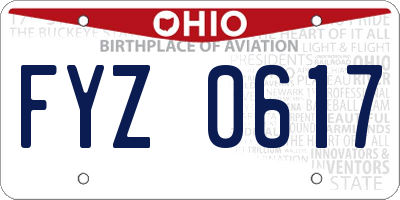 OH license plate FYZ0617