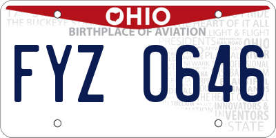 OH license plate FYZ0646