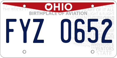 OH license plate FYZ0652