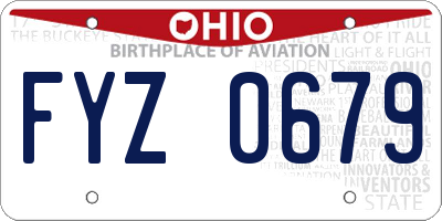 OH license plate FYZ0679