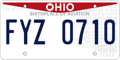 OH license plate FYZ0710