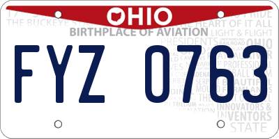OH license plate FYZ0763