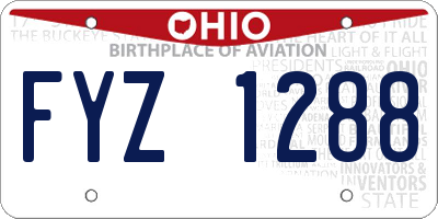 OH license plate FYZ1288