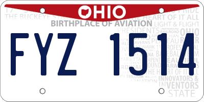 OH license plate FYZ1514