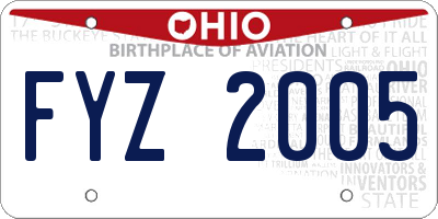 OH license plate FYZ2005