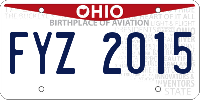 OH license plate FYZ2015