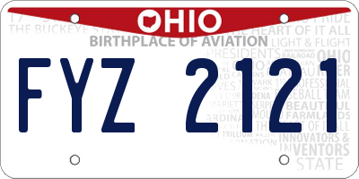 OH license plate FYZ2121