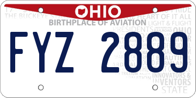 OH license plate FYZ2889