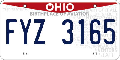 OH license plate FYZ3165