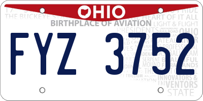 OH license plate FYZ3752