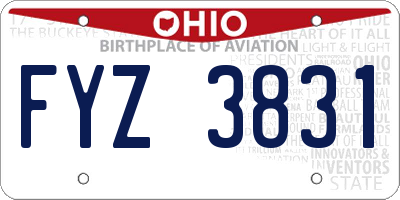 OH license plate FYZ3831