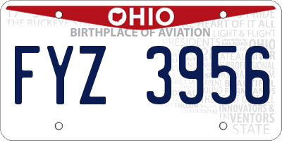 OH license plate FYZ3956
