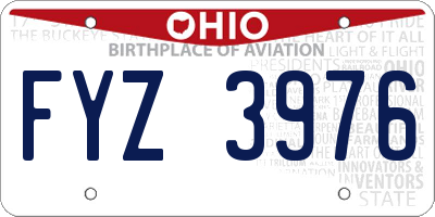 OH license plate FYZ3976