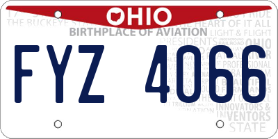 OH license plate FYZ4066