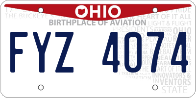 OH license plate FYZ4074