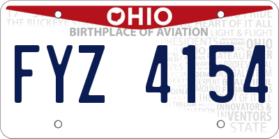 OH license plate FYZ4154