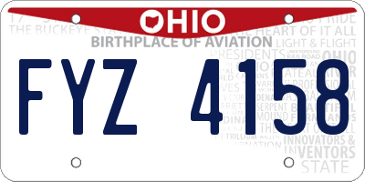 OH license plate FYZ4158