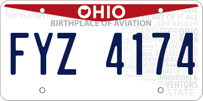 OH license plate FYZ4174