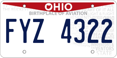 OH license plate FYZ4322