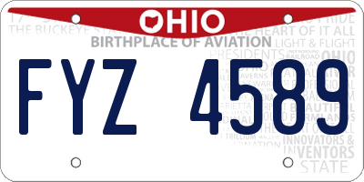 OH license plate FYZ4589