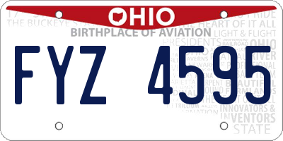 OH license plate FYZ4595