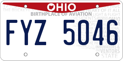 OH license plate FYZ5046