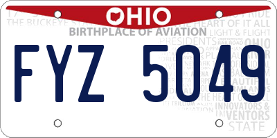 OH license plate FYZ5049