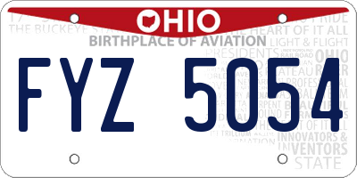OH license plate FYZ5054