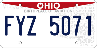 OH license plate FYZ5071