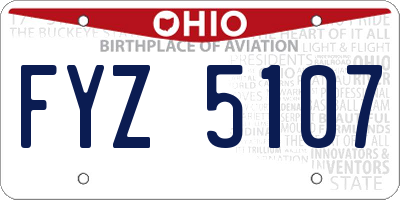 OH license plate FYZ5107