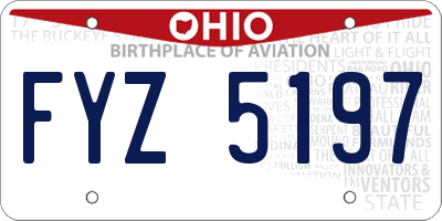 OH license plate FYZ5197